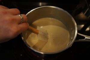 making the ice cream custard