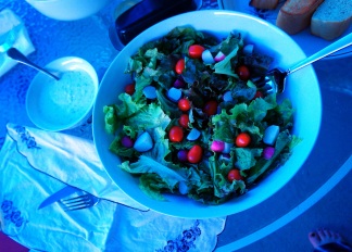 My Big Bowl of Salad and Ranch Dressing. 